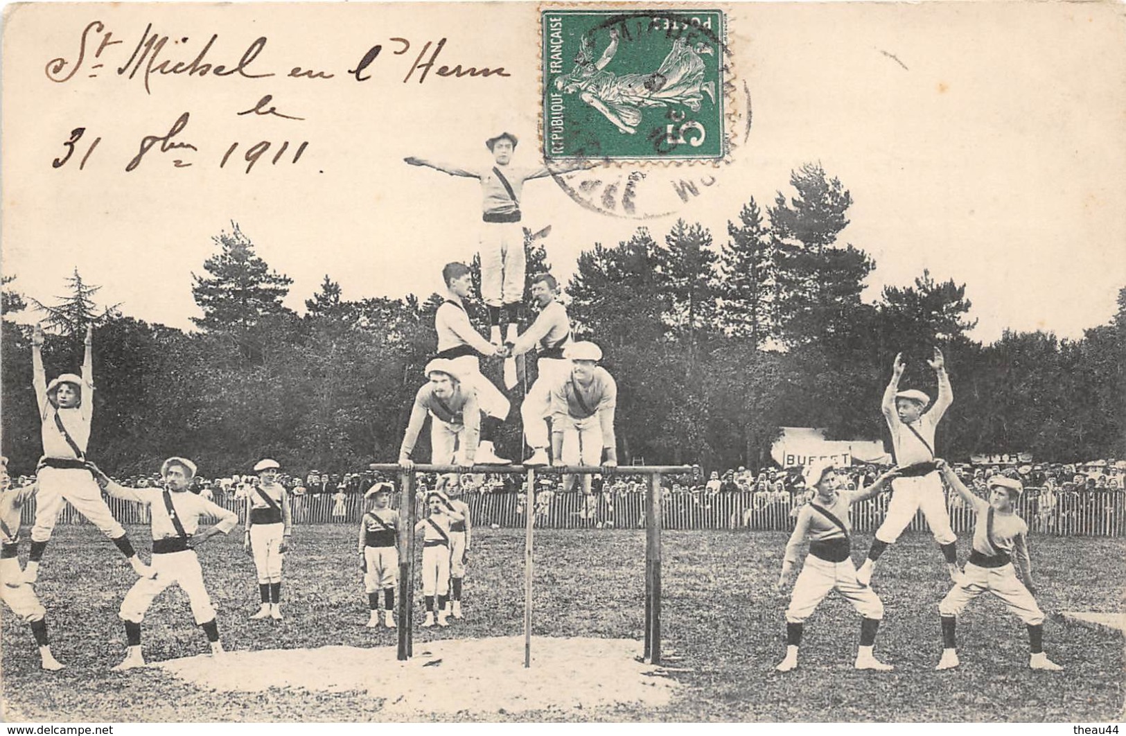 ¤¤  -  SAINT-MICHEL-en-L'HERM  -  Carte-Photo Du Concours De Gymnastique De 1911  -  ¤¤ - Saint Michel En L'Herm