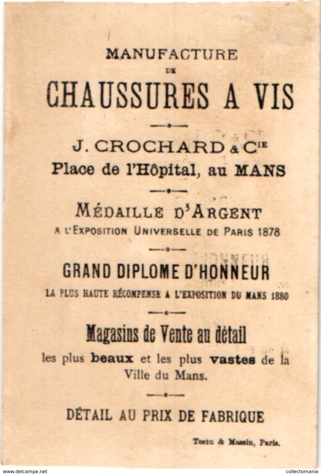 6 Cards C1900 Pub Chaussures chromo Litho Children's Games  Croquet Billes Beads Volant Bowling M PrinterTestu Massin