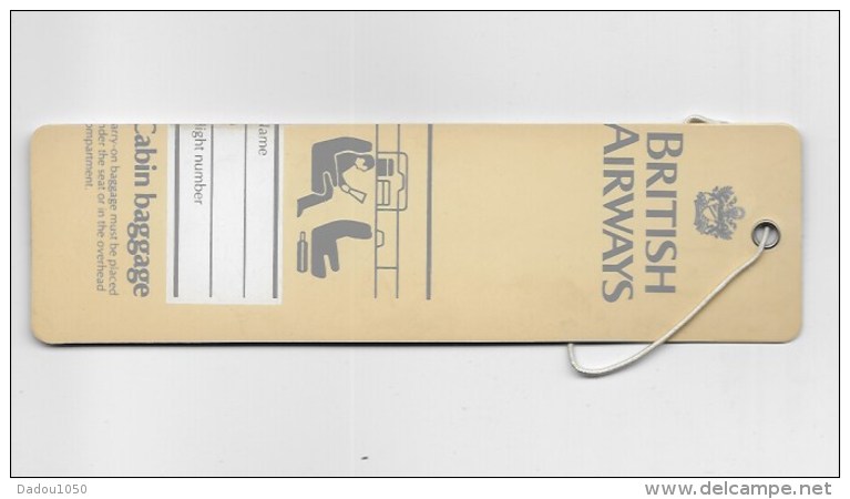 étiquette Bagage  CONCORDE  BRITISH AIRWAYS - Aufklebschilder Und Gepäckbeschriftung