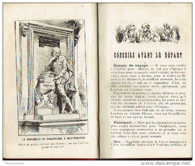 GUIDE CONTY  De 1888 - LONDRES En Poche  Et Ses Environs - 410 Pages + 72 Pages De Publicité - Illustration Par UZES - 1801-1900