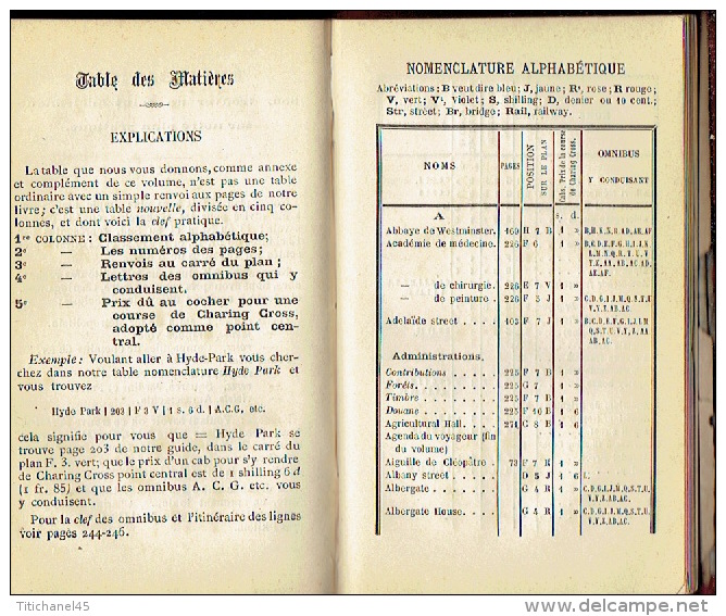 GUIDE CONTY  de 1888 - LONDRES en poche  et ses environs - 410 pages + 72 pages de publicité - Illustration par UZES