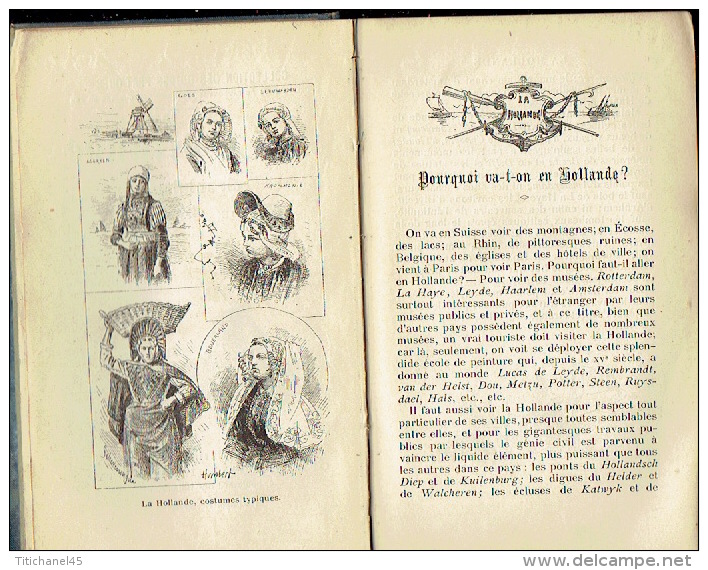 GUIDE CONTY De 1891 -LA HOLLANDE-Guide Pratique De 284 Pg + 72 Pg De Publicité + 3 Plans (Rotterdam, La Haye &amp; Amste - 1801-1900