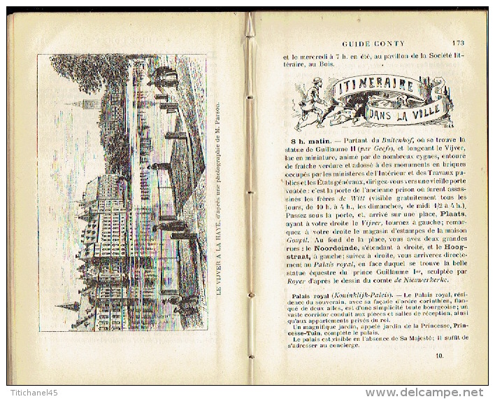 GUIDE CONTY de 1891 -LA HOLLANDE-Guide pratique de 284 pg + 72 pg de publicité + 3 plans (Rotterdam, La Haye &amp; Amste