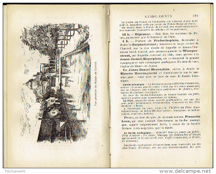 GUIDE CONTY de 1891 -LA HOLLANDE-Guide pratique de 284 pg + 72 pg de publicité + 3 plans (Rotterdam, La Haye &amp; Amste