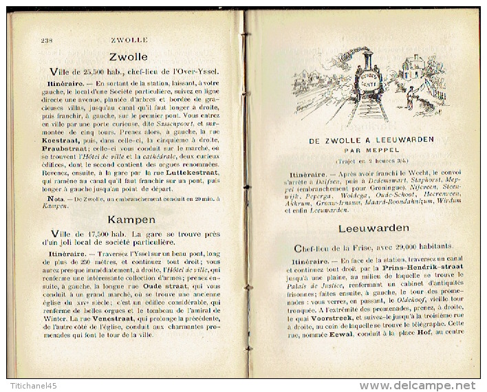 GUIDE CONTY de 1891 -LA HOLLANDE-Guide pratique de 284 pg + 72 pg de publicité + 3 plans (Rotterdam, La Haye &amp; Amste