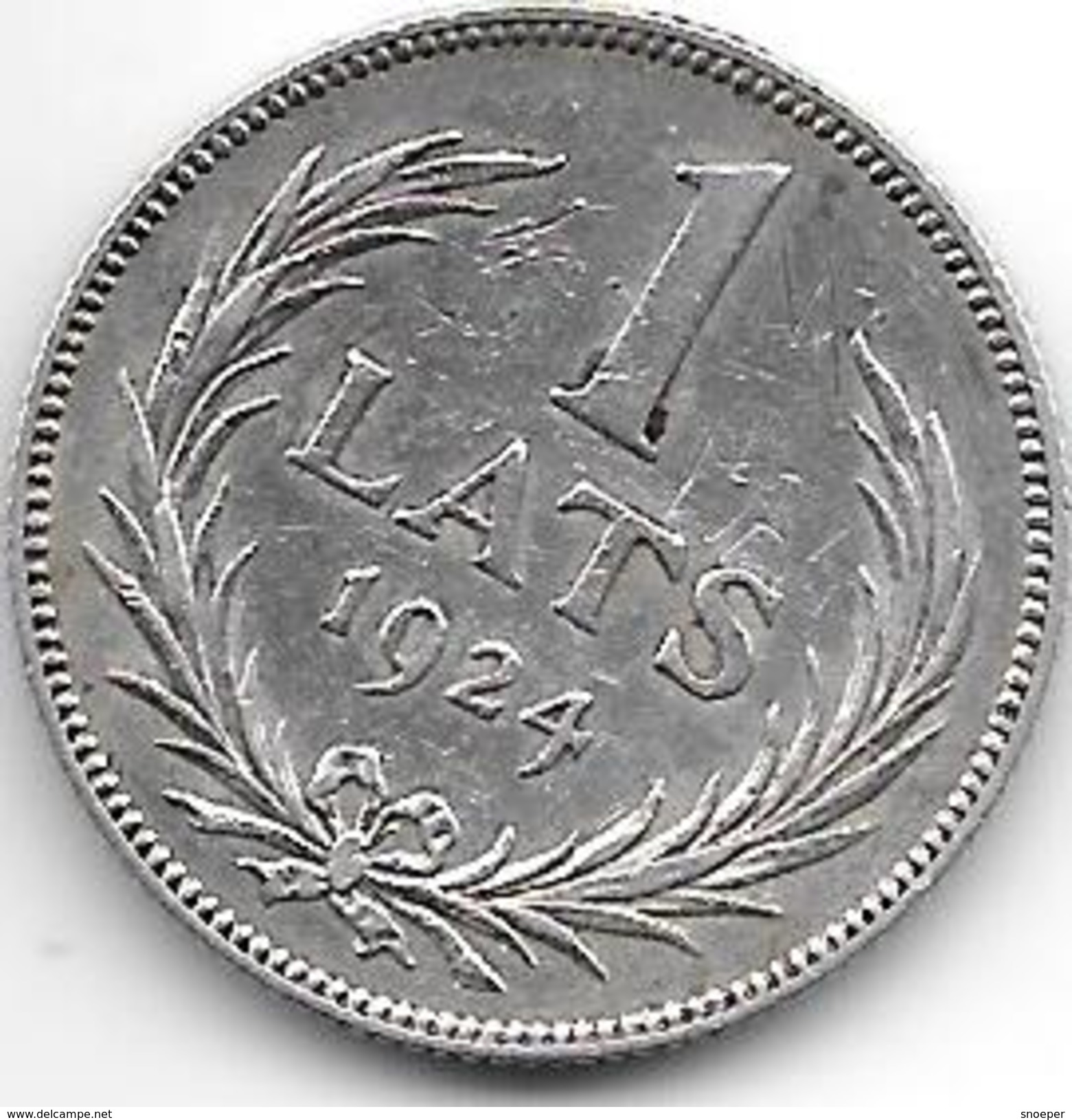 *latvia 1 Lats 1924   Km 7  Vf - Lettonie