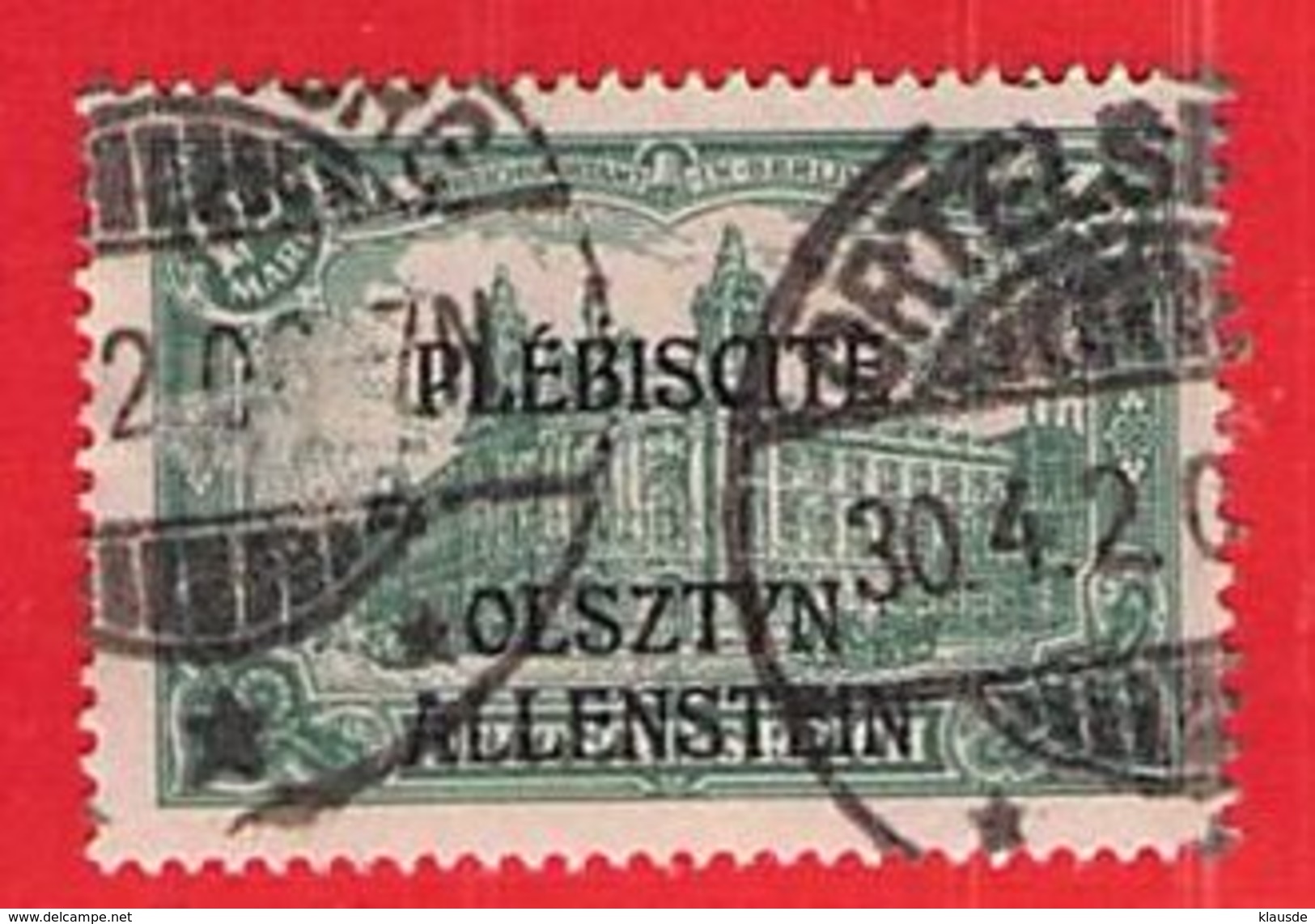 MiNr.11 O Deutschland Deutsche Abstimmungsgebiete Allenstein - Andere & Zonder Classificatie