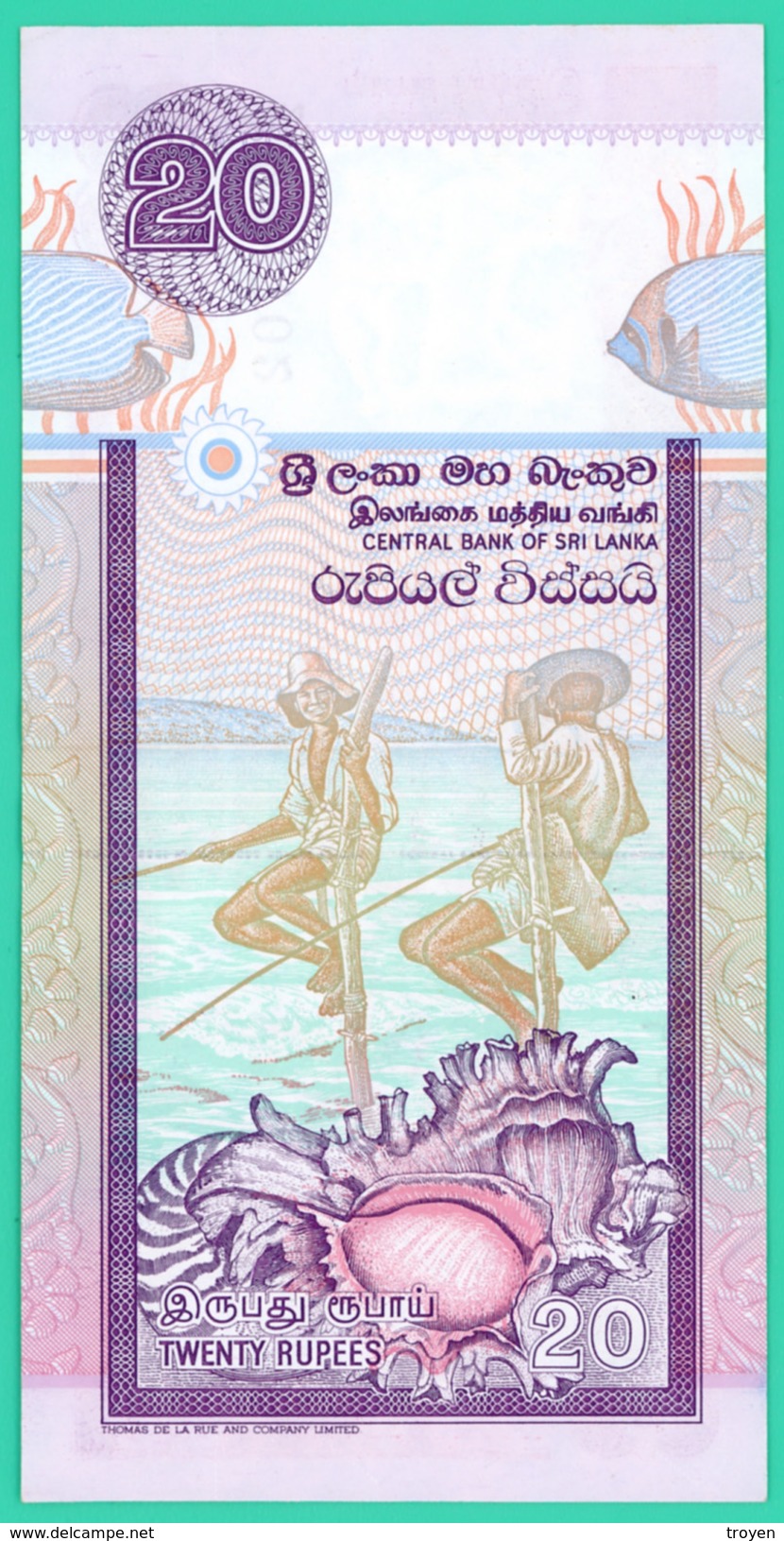 20 Rupees - Sri Lanka - N° L/29 998702 - 1992 - Neuf - - Sri Lanka