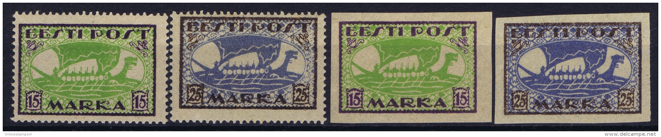Estland Estonia Estonie: Mi Nr 23 - 24 A + B  , 1920  MNH/**/postfrisch/neuf Sans Charniere - Estland