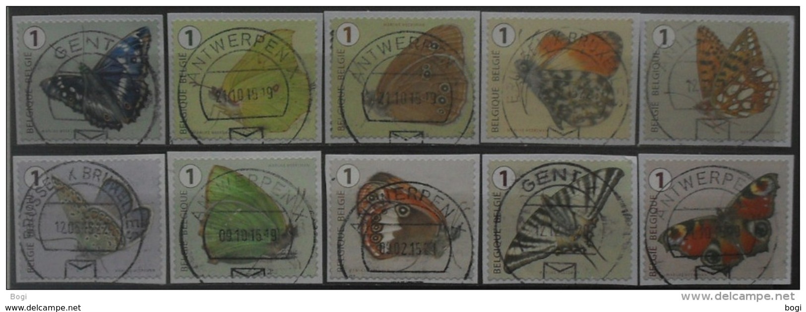 België 2014 Vlinders - Papillons - Used Stamps