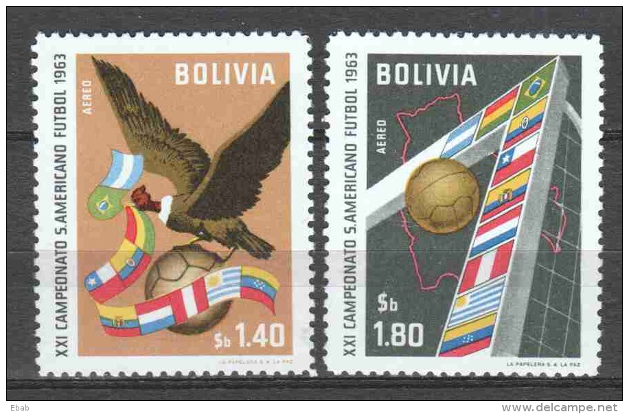 Bolivia 1963 Mi 694-695 MNH SOCCER FUSSBAL - Bolivië