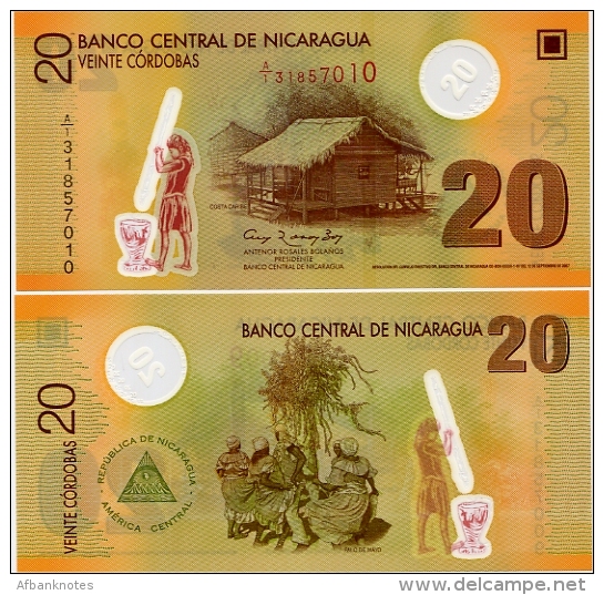 NICARAGUA     20 Cordobas      P-202b      L. 12.9.2007 (2012)      UNC - Nicaragua