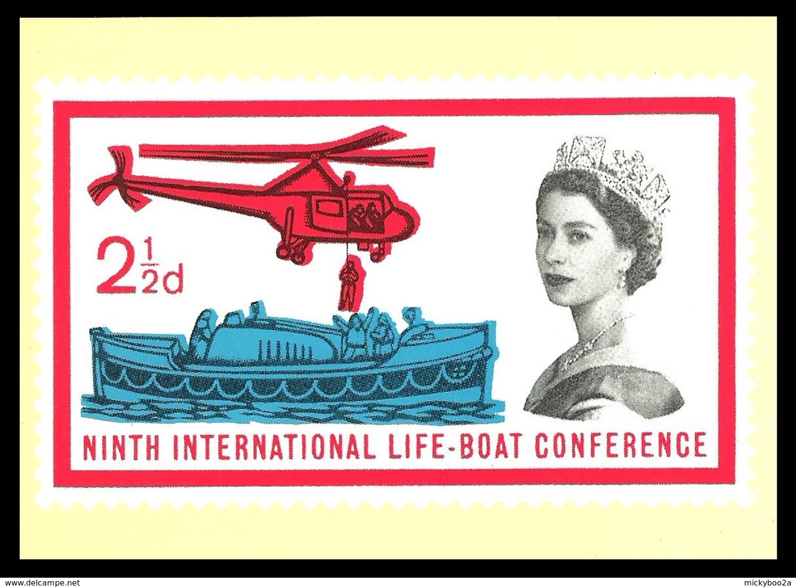 GB 1985 POSTAL MUSEUM POSTCARD SAFETY AT SEA SHIPS LIFEBOAT HELICOPTER MNH - Other & Unclassified