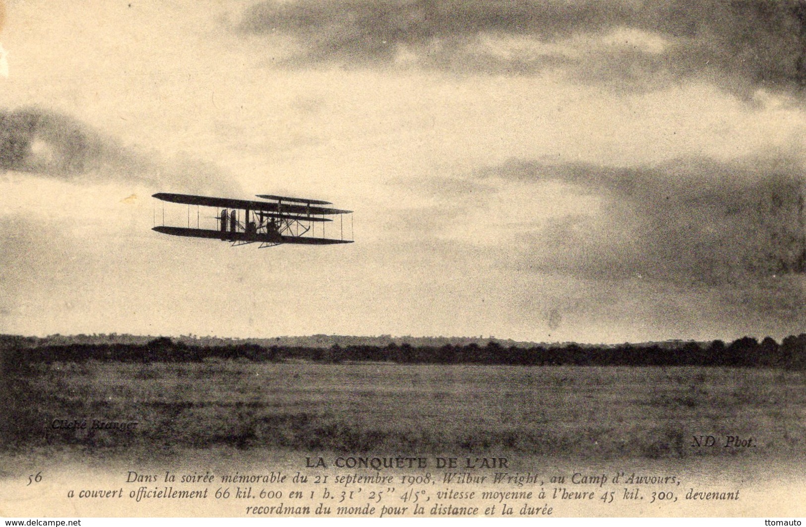 L'Aéroplane De Wilbur Wright - Au Camp D'Auvours  -  Septembre 1908  -  CPA - Flieger