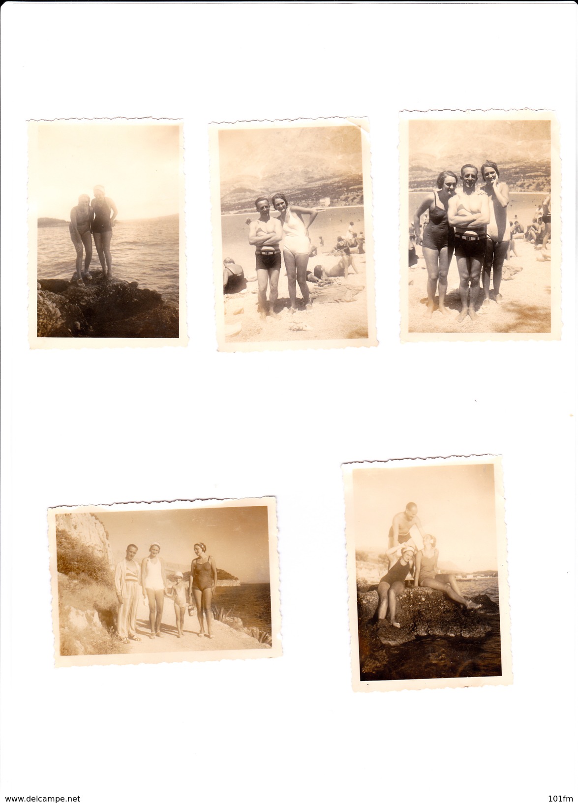 BEACH CA.1935, SWIMSUITS, COSTUMI DA BAGNO, CROATIA, DALMATIA, LOT 10 PHOTO - Autres & Non Classés