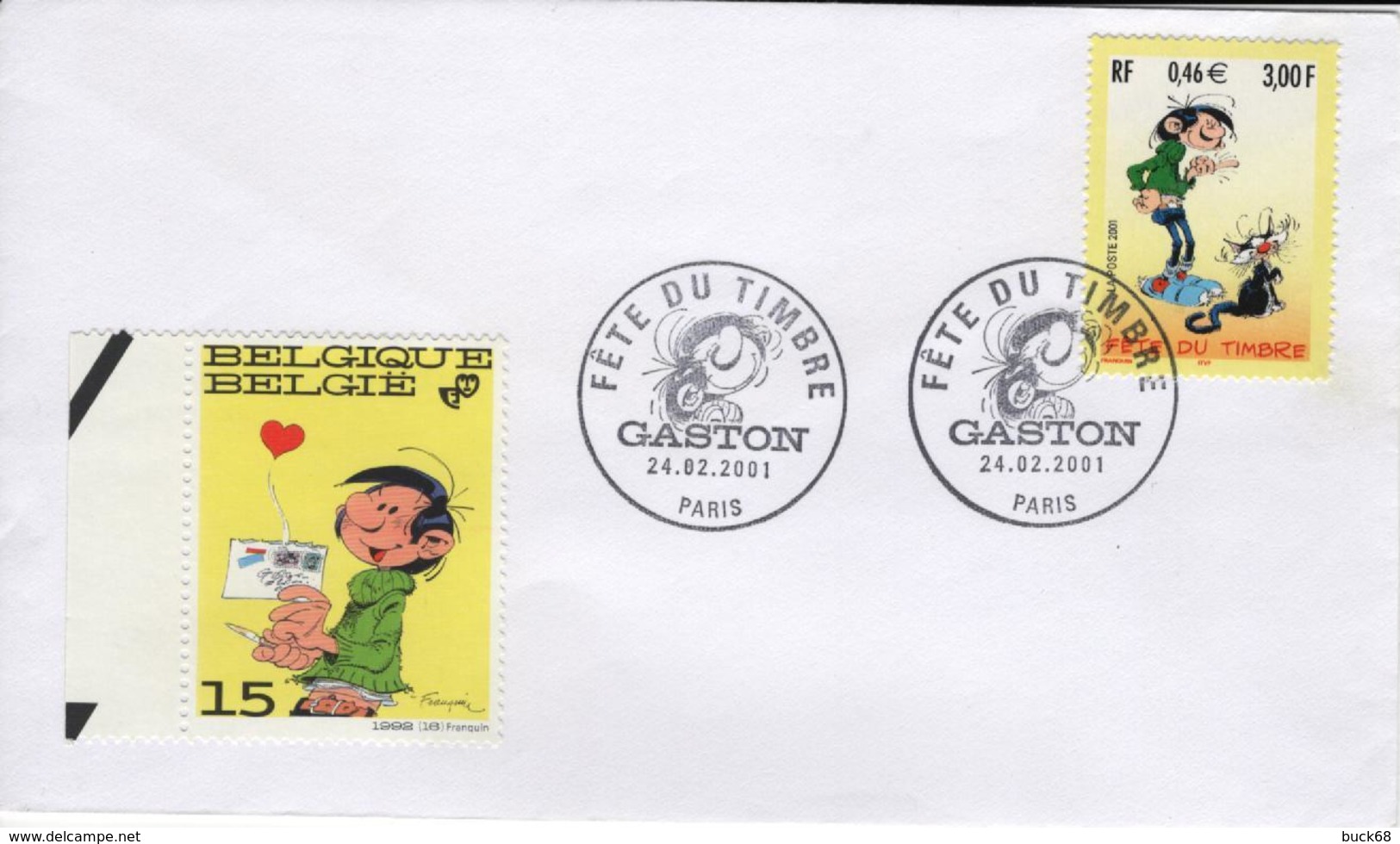 FRANCE 3370 FDC 1er Jour GASTON LAGAFFE Comics Bande Dessinée BD André FRANQUIN Et Journal SPIROU 42 - Bandes Dessinées