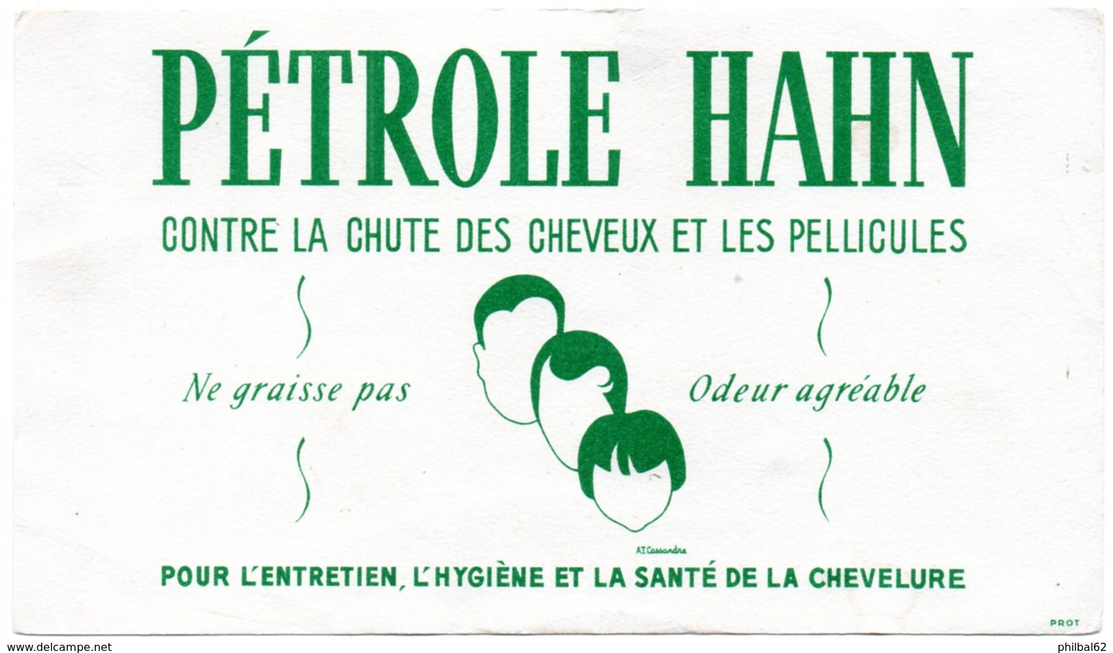 Buvard Pétrole Hahn, Contre La Chute Des Cheveux Et Les Pellicules. - Parfum & Cosmetica