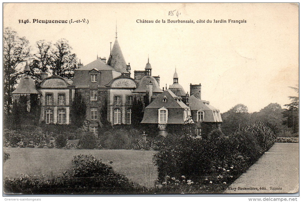 35 PLEUGUENEUC - Le Château De La Bourbansais Coté Jardin - Other & Unclassified