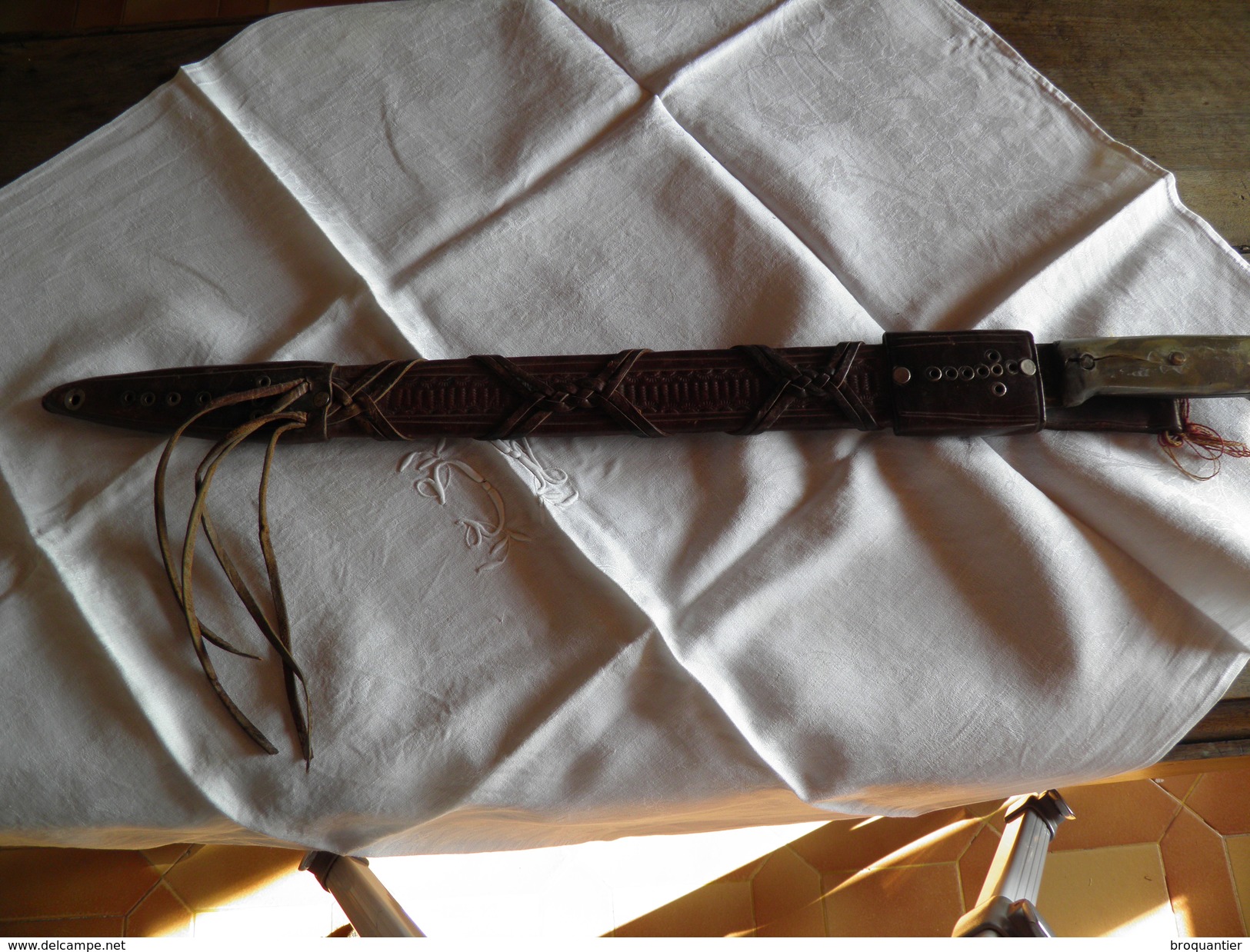 Machette La Palma Avec Fourreau En Cuir - Outils Anciens