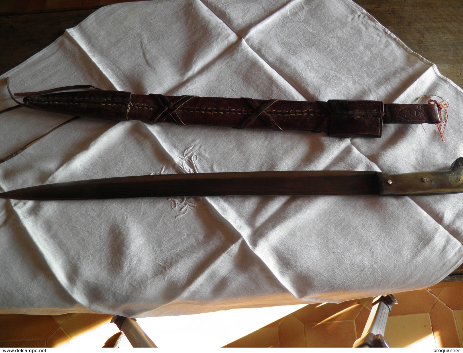 Machette La Palma Avec Fourreau En Cuir - Outils Anciens