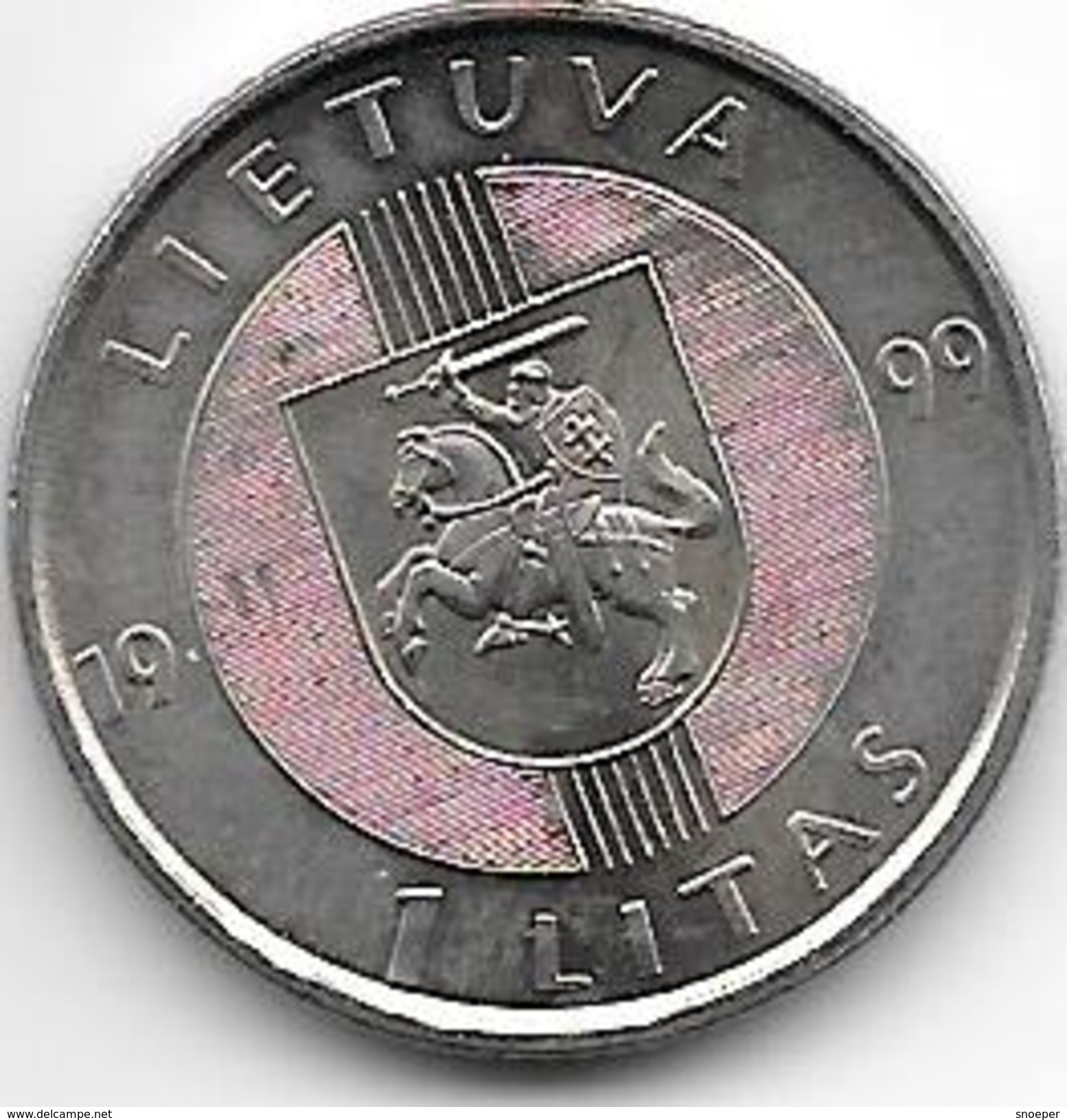 *lithuania 1 Litas   1999  Km 117  Bu - Lituanie