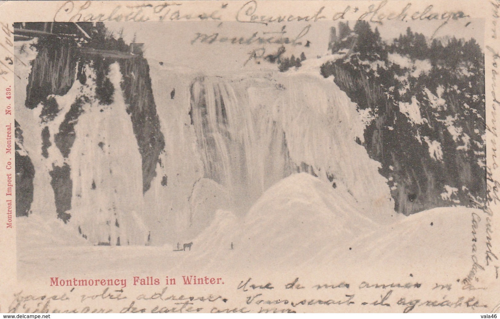 CANADA   QUEBEC    CPA     CHUTES DE MONTMORENCY EN HIVER - Montmorency Falls