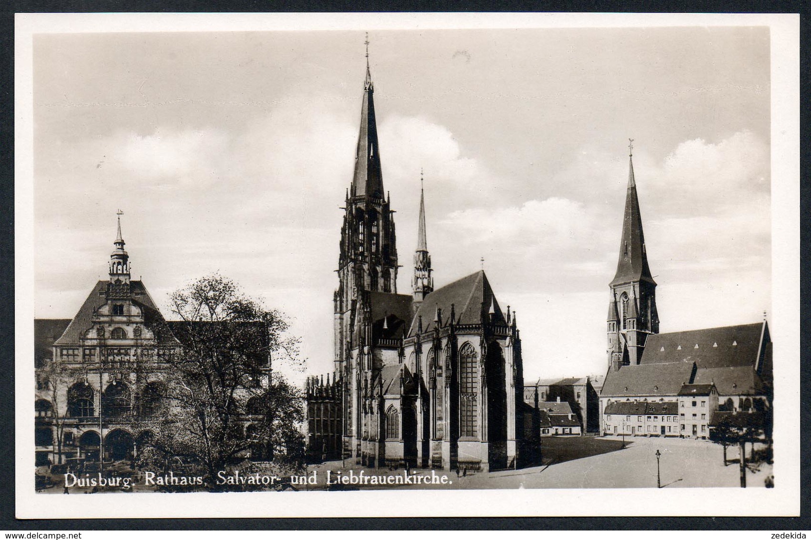 9984 - Alte Foto Ansichtskarte - Duisburg Rathaus Salvatorkirche Liebfrauenkirche - Wollstein  - N. Gel - TOP - Duisburg