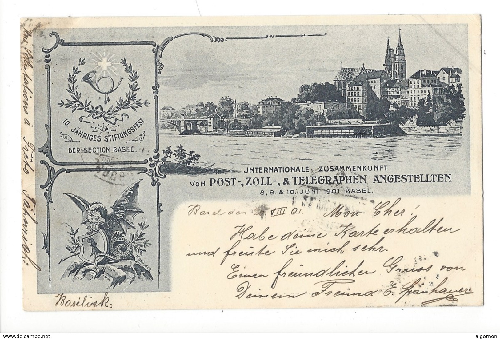 16252 - Basel Internationale Zusammenkunft Von Post, Zoll Telegraphen Angestellten Juni 1901 - Couples