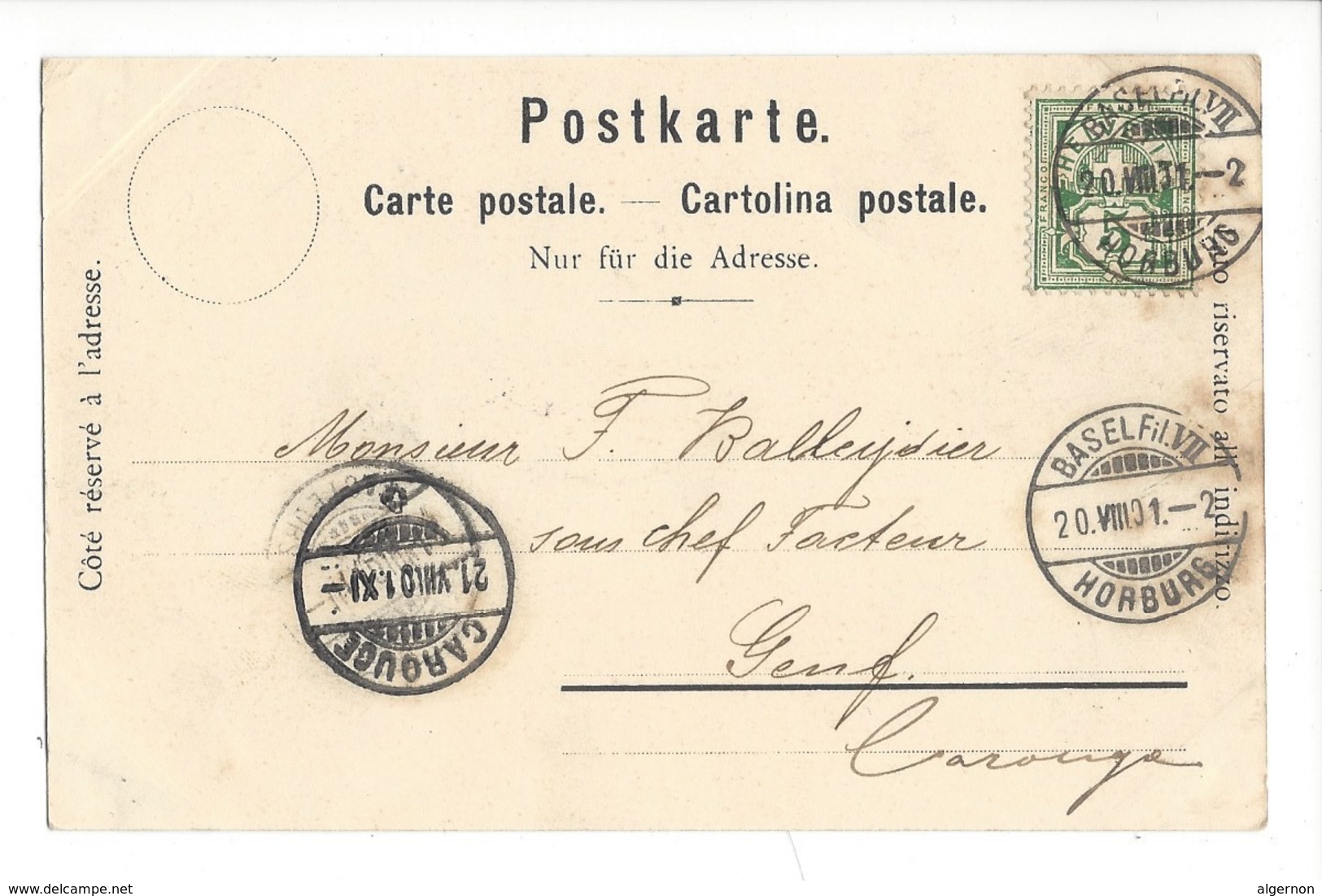 16252 - Basel Internationale Zusammenkunft Von Post, Zoll Telegraphen Angestellten Juni 1901 - Couples