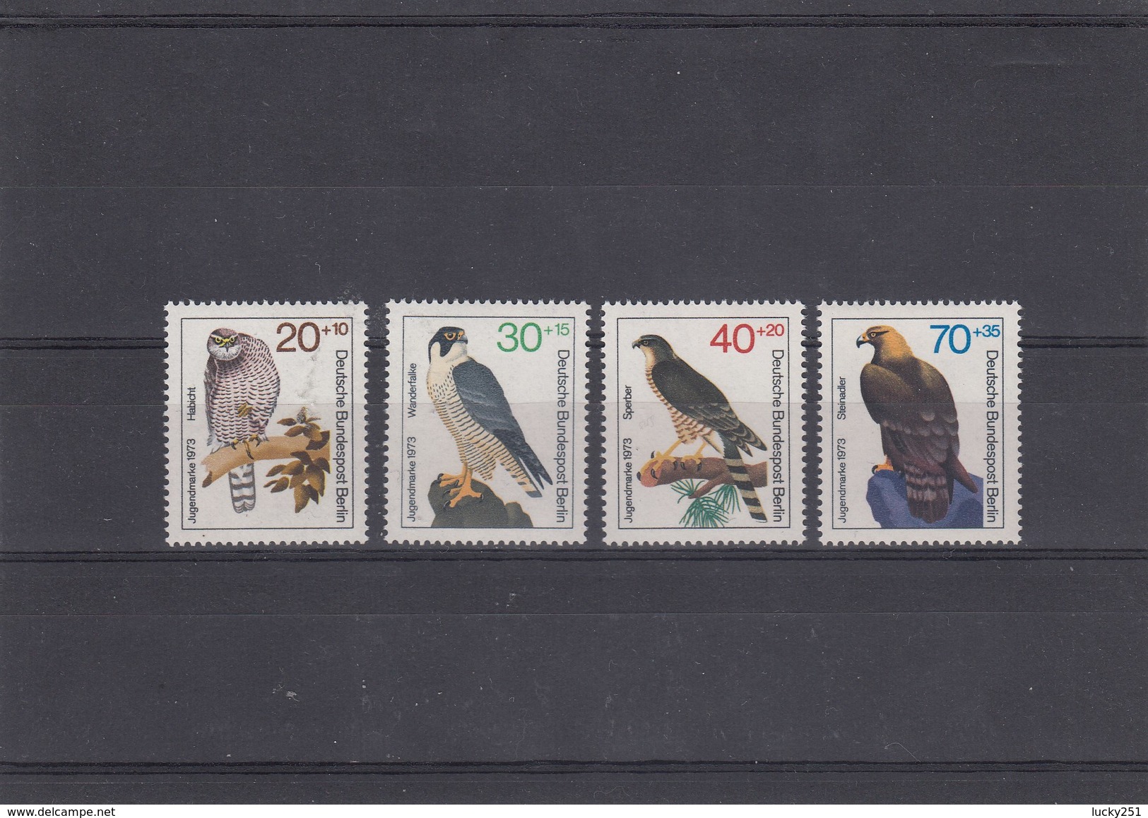 Allemagne, Berlin - Oiseaux Divers, Neufs**, Année 1973, Y.T. 407/410 - Ungebraucht