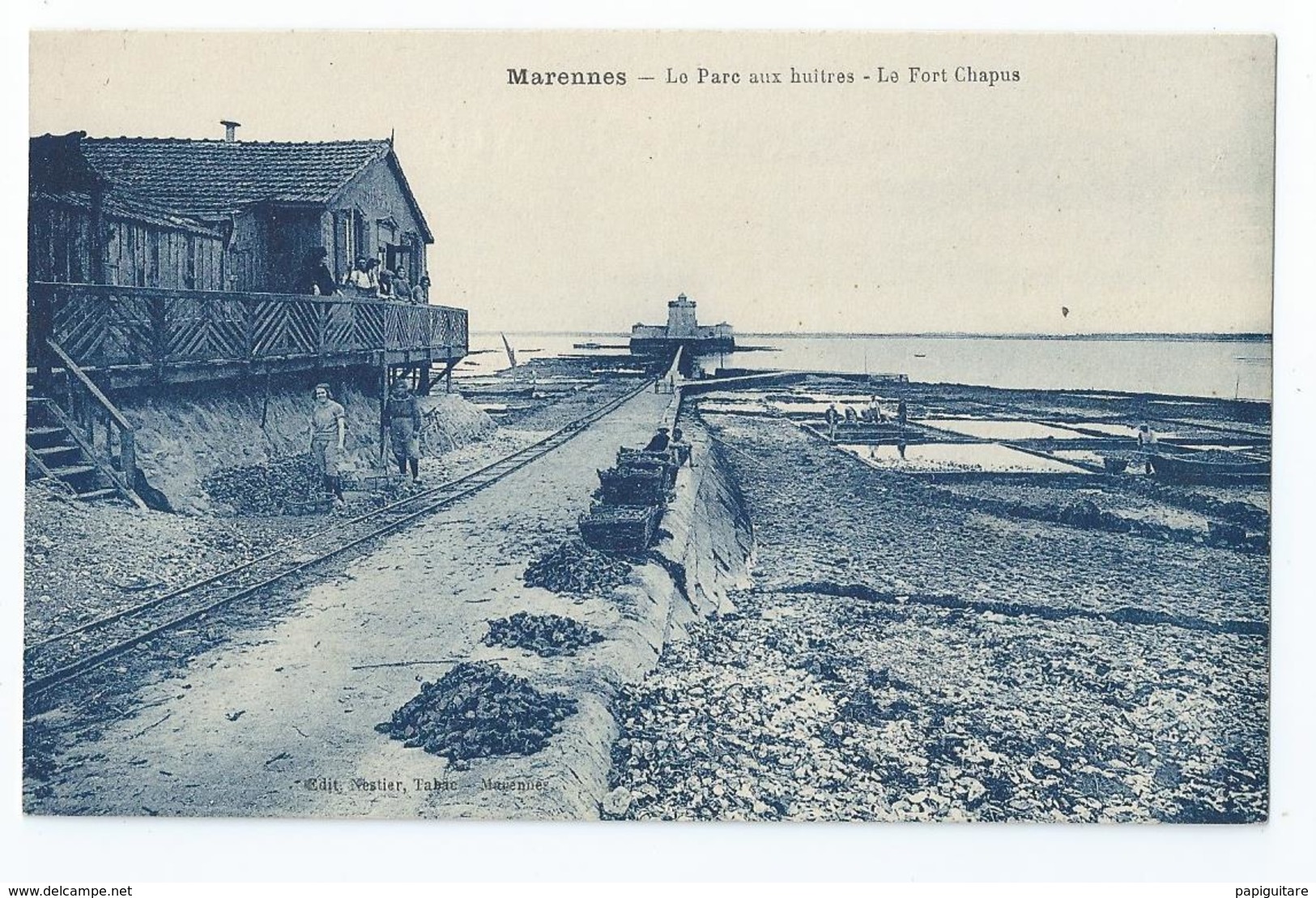 Cpa Bon Etat , Marennes ,   Le Parc Aux Huitres , Le Fort Chapus, Animation , Carte Rare - Marennes