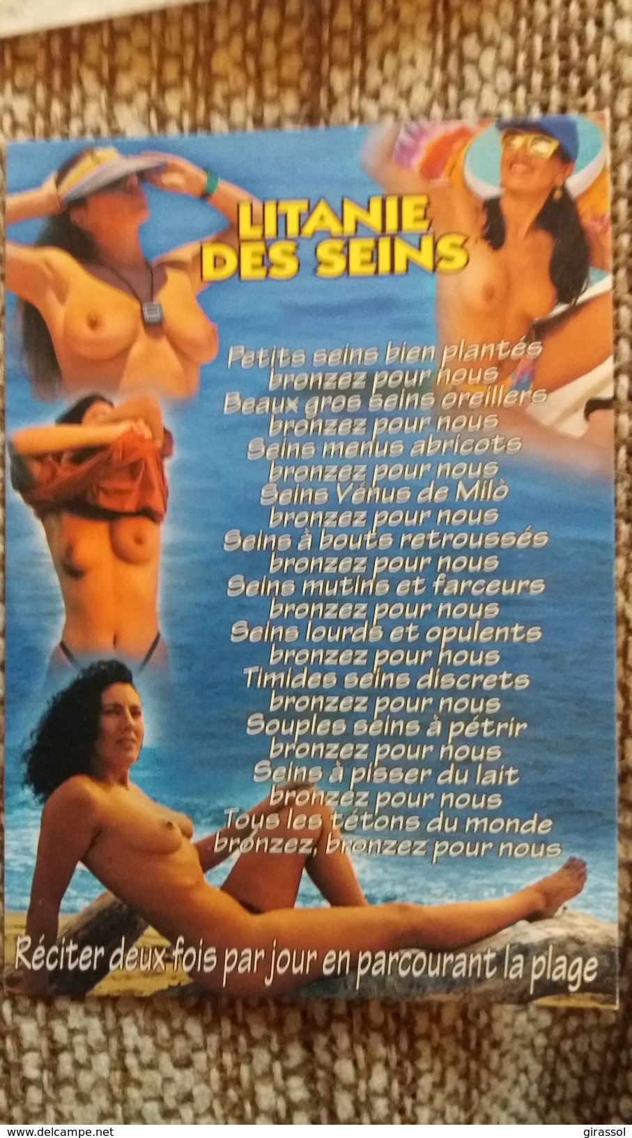 CPM LITANIE DES SEINS BUSTES NUS DE FEMMES PIN UP HUMOUR PHOTO NIKOLSON - Pin-Ups