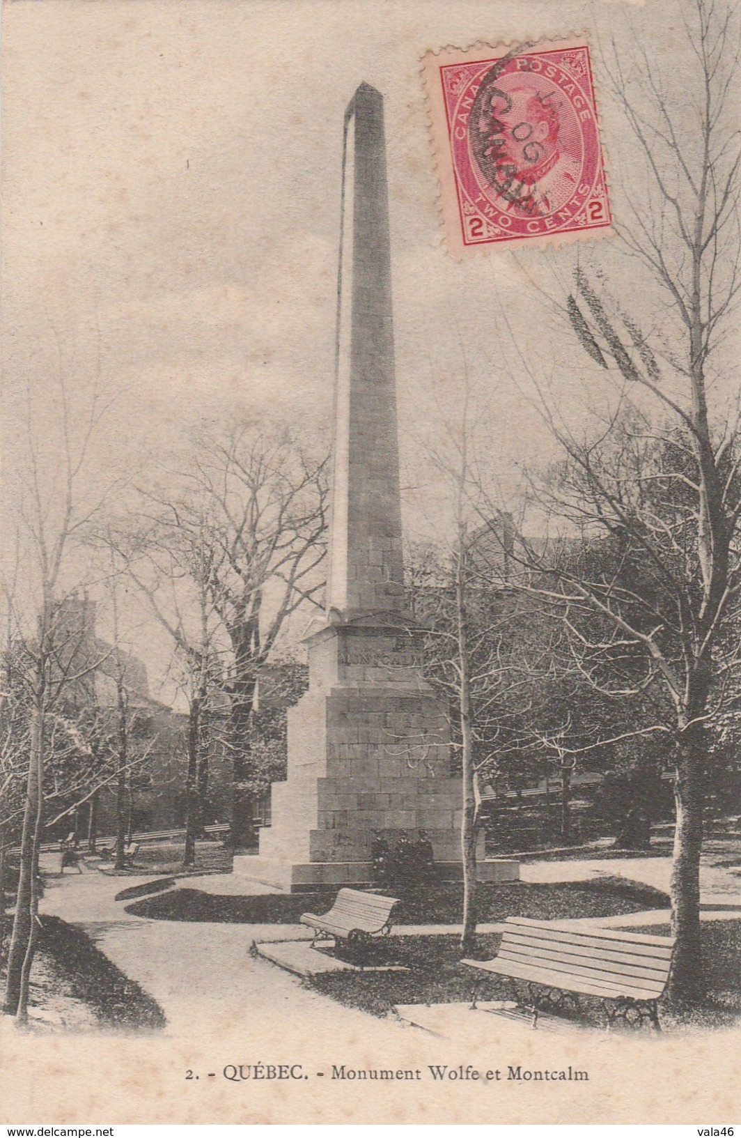 CANADA   QUEBEC    CPA   MONUMENT WOLFE ET MONTCALM - Autres & Non Classés