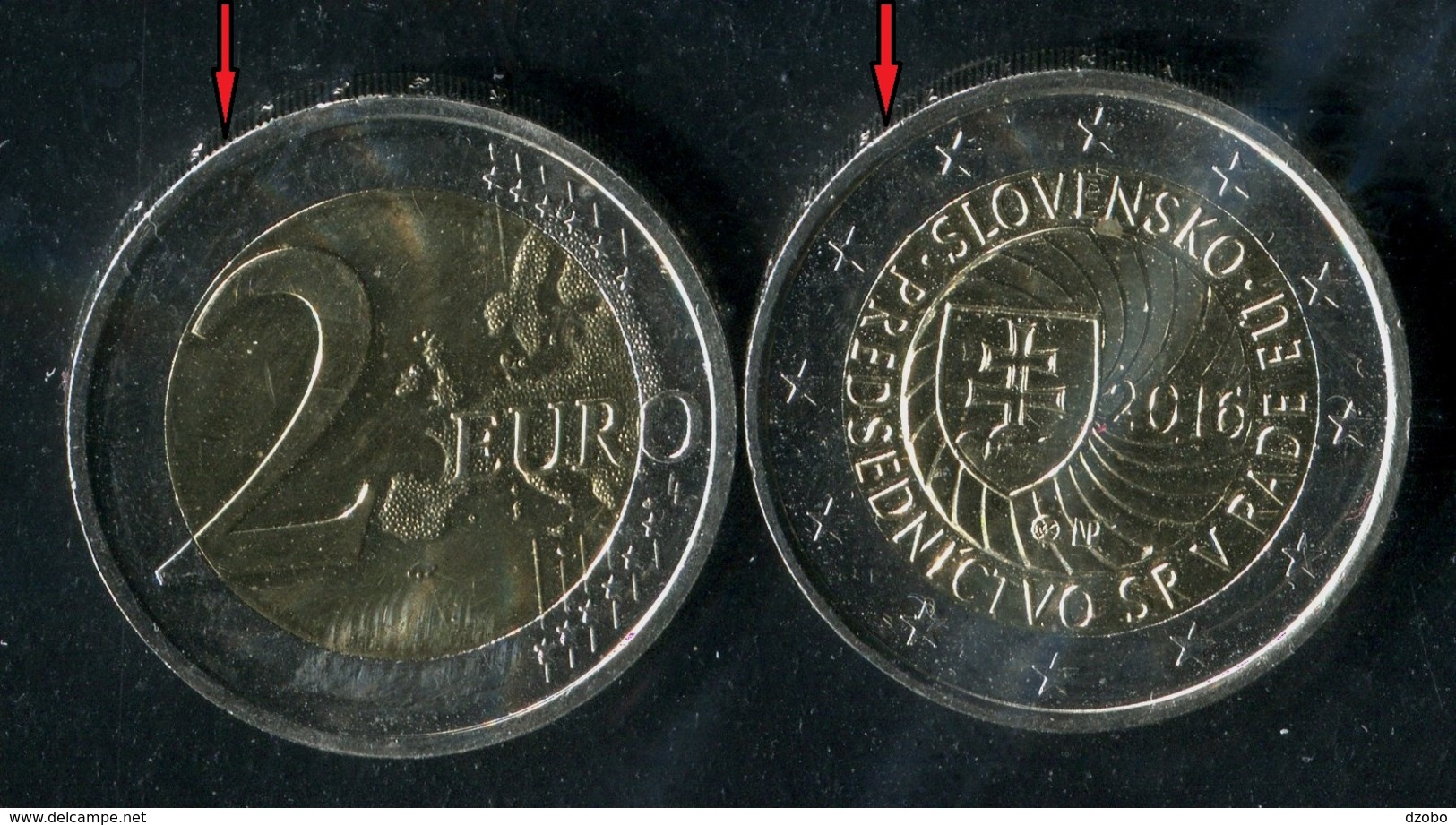 009 SLOVAKIA-Slowakei 2x2 Pcs Euro Commemorative Coins-First Presidency Of The Slovak Republic 2 Version A+B UNC 2016 - Eslovaquia