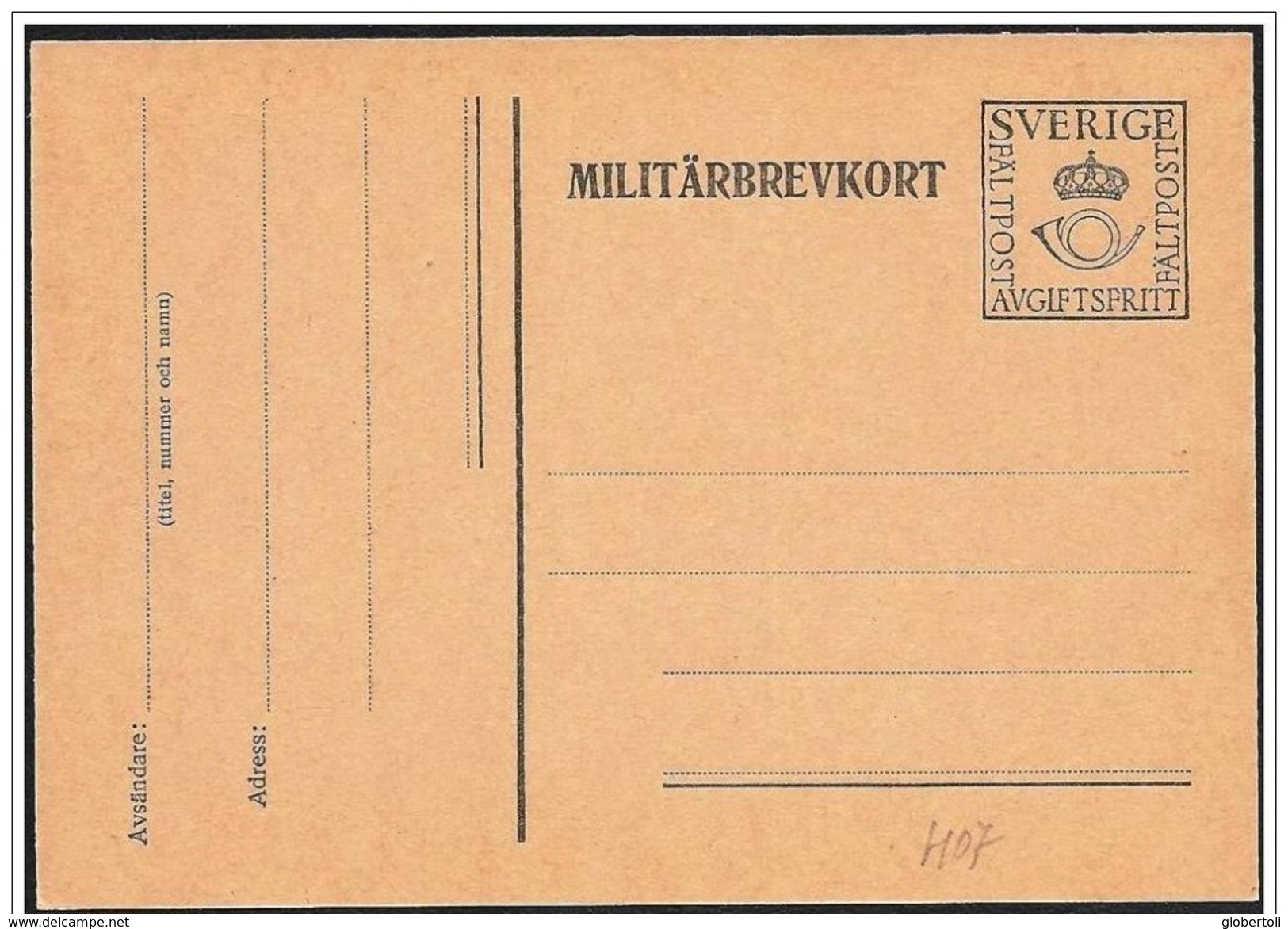 Svezia/Suède/Sweden: Intero, Stationery, Entier, Franchigia Militare, Free Military, Franchise Militaire - Militaires