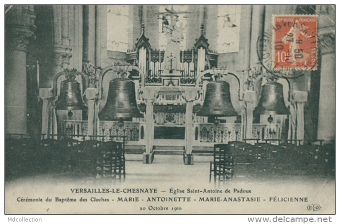 78 LE CHESNAY / L'Eglise Saint Antoine De Padoue, Ceremonie Du Baptême Des Cloches, 20 Octobre 1910 / - Le Chesnay