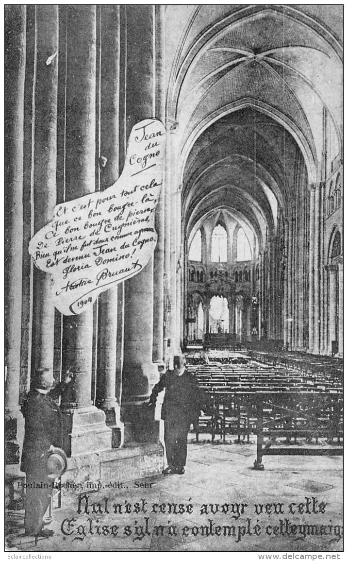 Sens    89      Intérieur De L'Eglise..Jean Du Cogne. Aristide Bruant                 (voir Scan) - Sens