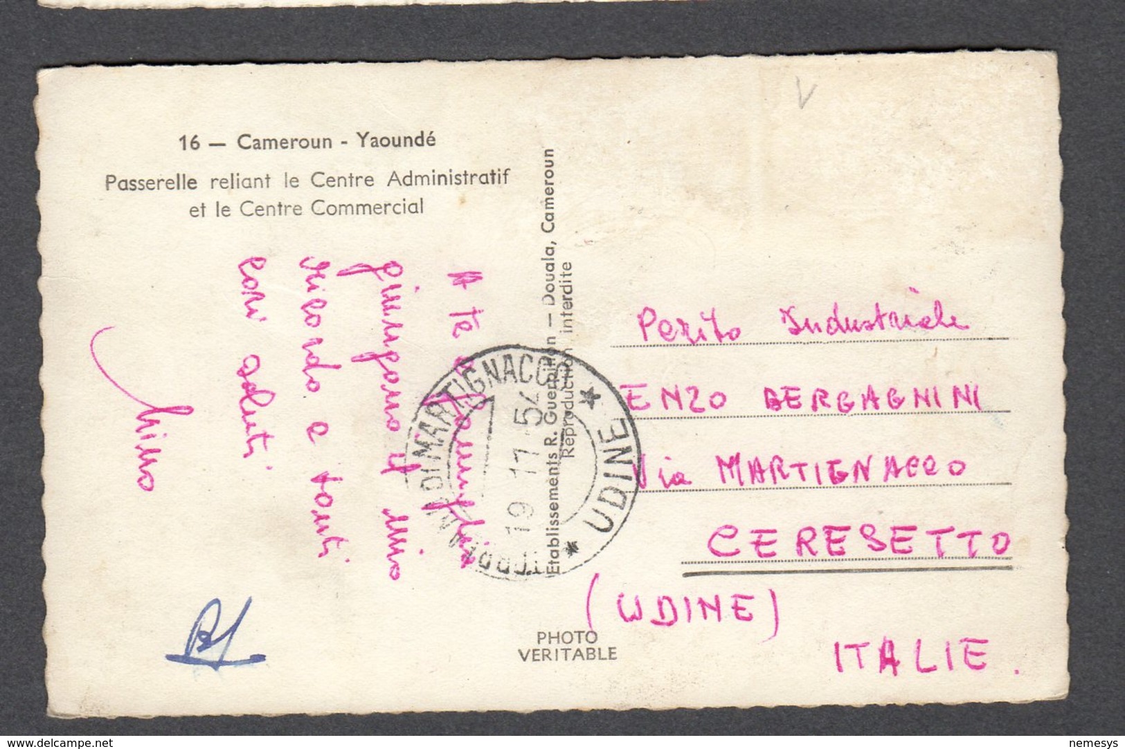 1954 CAMEROUN YAOUNDE CENTRE COMMERCIAL FP V SEE 2 SCANS - Camerun