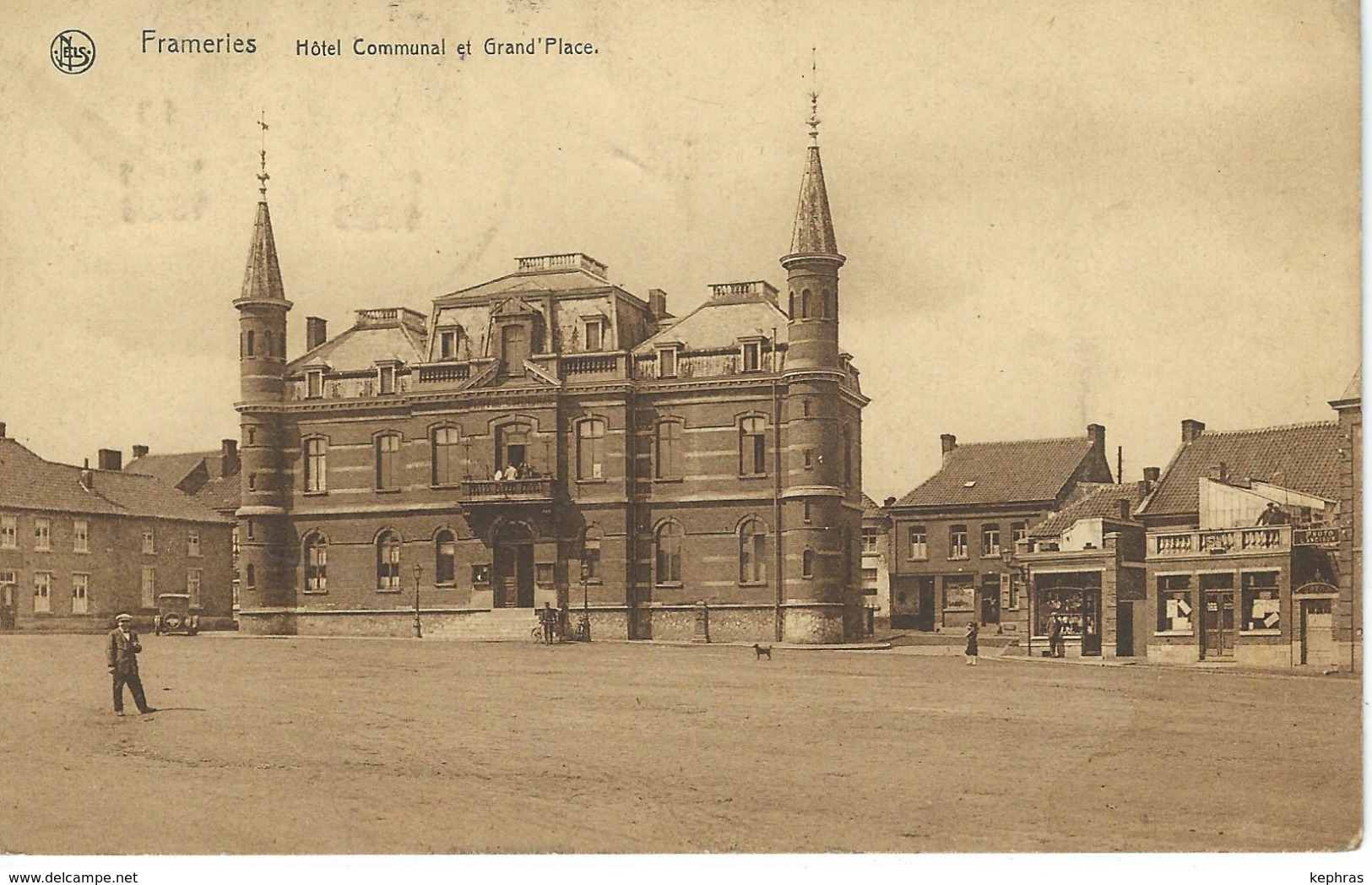 FRAMERIES : Hotel Communal Et Grand Place - Cachet De La Poste 1926 - Frameries