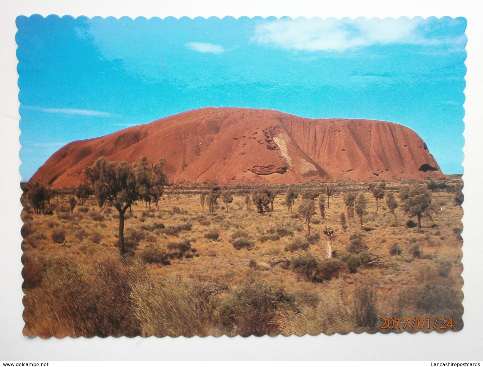 Postcard Ayres Rock [ Uluru ] Viewed From The South NT PU 1990 My Ref B231 - Uluru & The Olgas