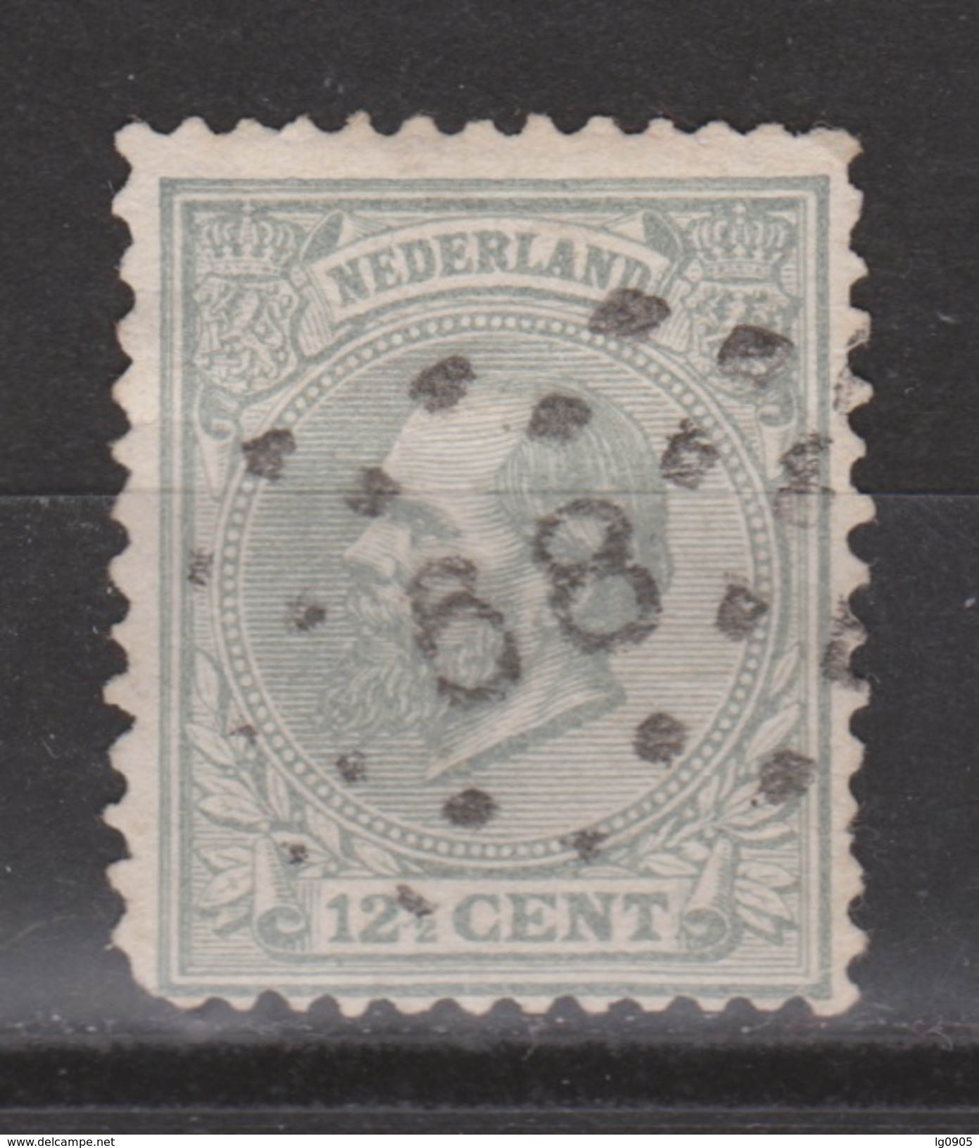 NVPH Nederland Netherlands Pays Bas Niederlande 22 CANCEL LEIDEN (68) : Koning King Roy Rey Willem III 1872 - Gebruikt