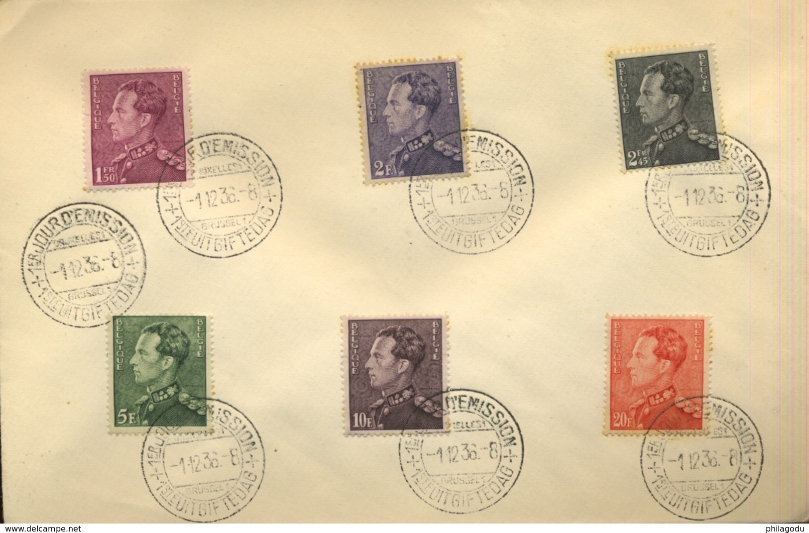 1-12-1936   FDC Poortman   Très Frais - ....-1951