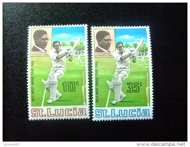 SAINTE-LUCIA ST LUCIA 1968 CRICKET Yvert N&ordm; 227 / 28 ** MNH - St.Lucia (...-1978)