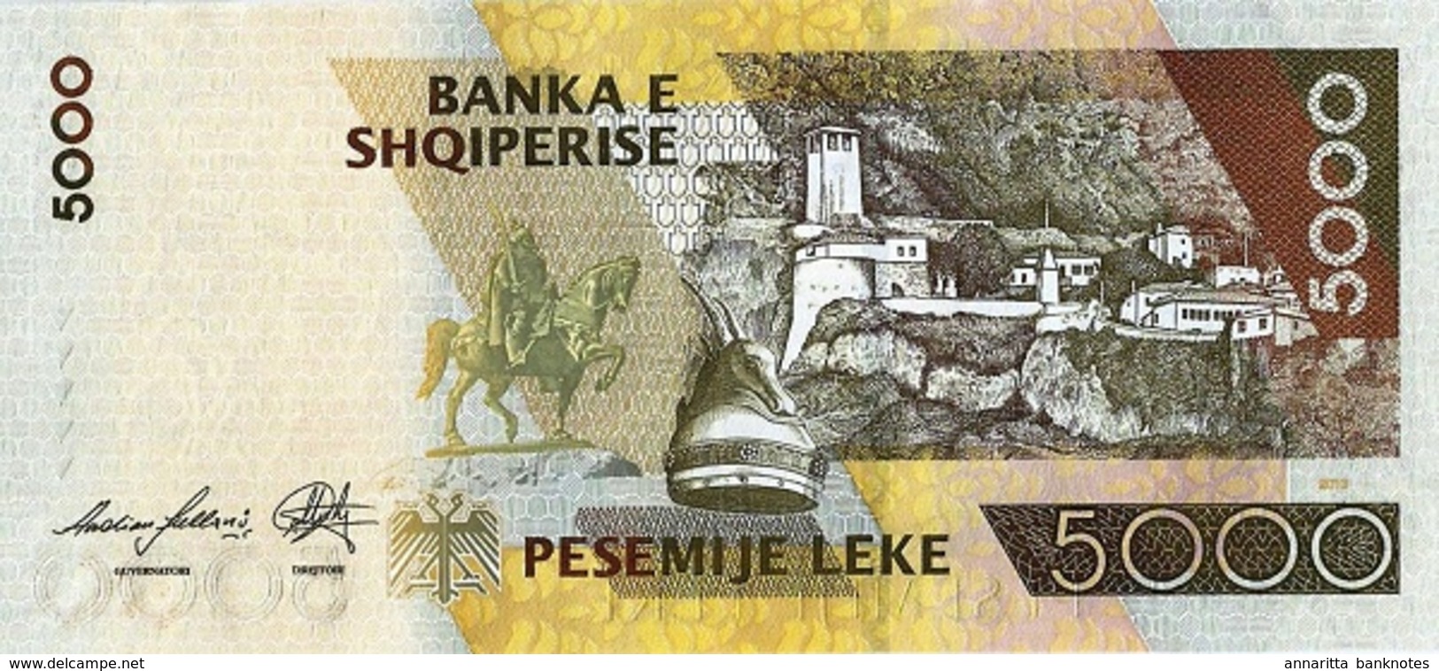 ALBANIA 5000 LEKE 2013 (2014) P-75b UNC [AL321b] - Albanië