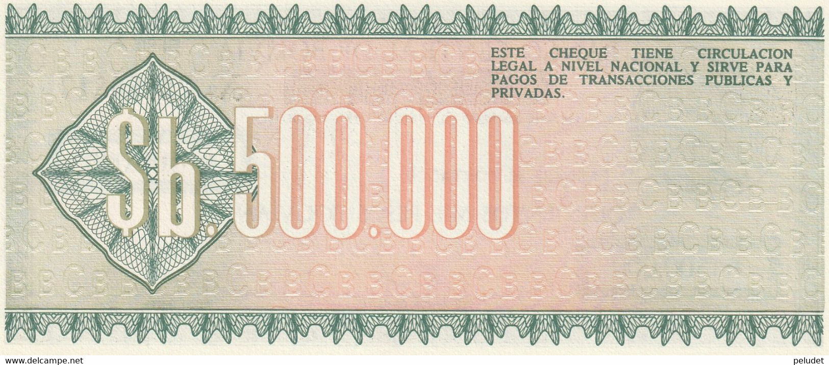 Bolivia 1984 500.000 PESOS BOLIVIANOS P-189 - Bolivië