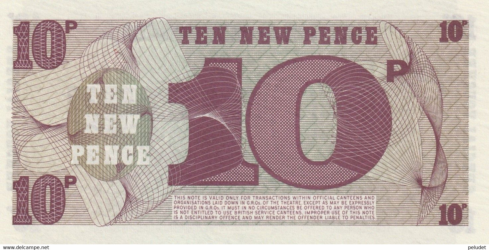 GREAT BRITAIN - BRITISH ARMED FORCES 10 NEW PENCE 6th Series P-M48 - British Troepen & Speciale Documenten