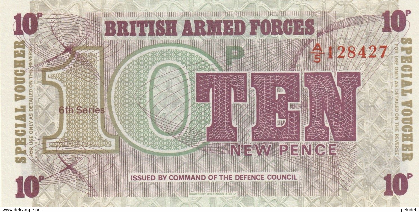 GREAT BRITAIN - BRITISH ARMED FORCES 10 NEW PENCE 6th Series P-M48 - British Armed Forces & Special Vouchers