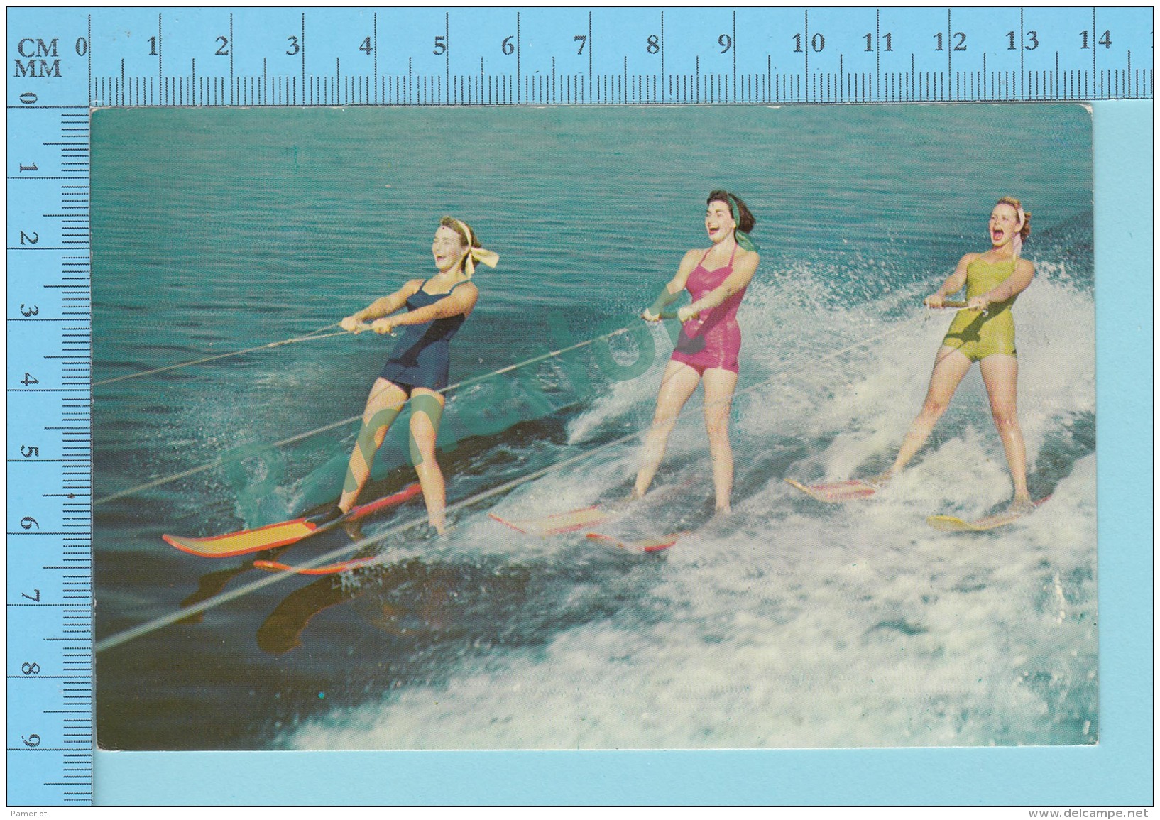 Water Skiing-  A Thrilling Sport  -  2 Scans - Wasserski
