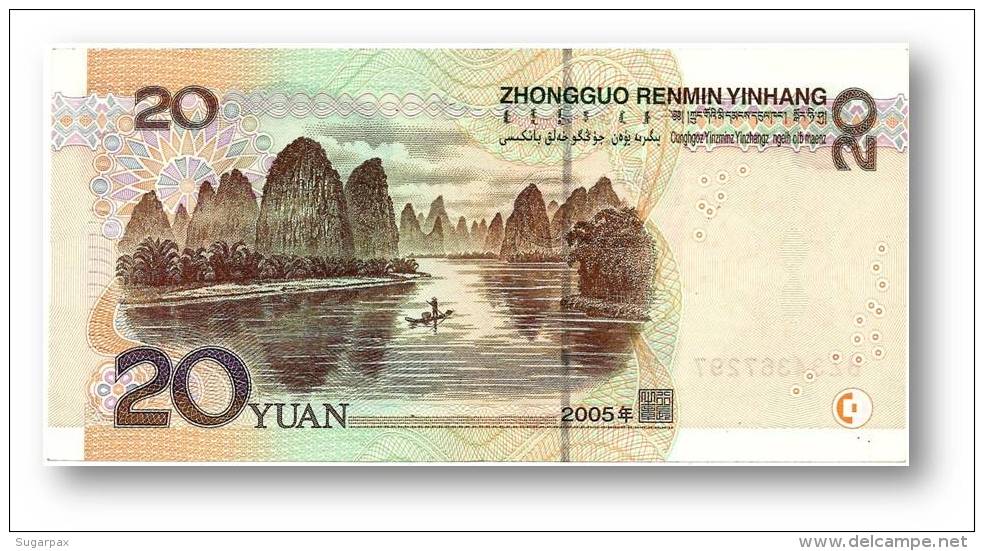 CHINA - 20 YUAN - 2005 - Pick 899 - Serie BZ34 - Mao Tsé-Tung - 2 Scans - China