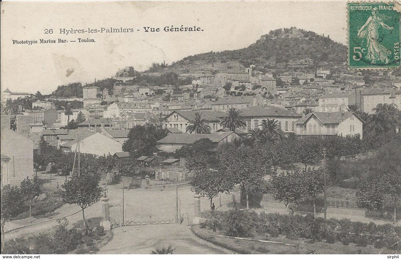 Carte Postale Ancienne De Hyéres Les Palmiers  Vue Generale - Hyeres